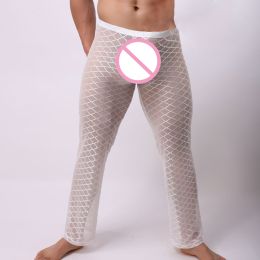 Men's Sexy Mesh Casual Trousers Home Pants