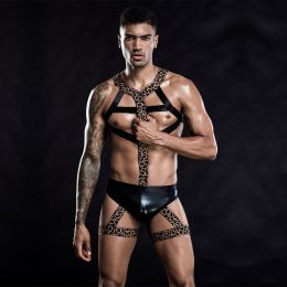 European And American Men's Performance Leopard Print Clothing