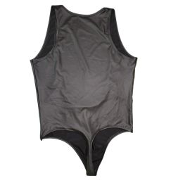 Men's Leather Sexy Bra One-piece Underwear Vest