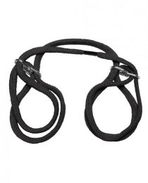 Japanese Style Bondage Wrist Or Ankle Cotton Rope Black