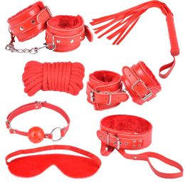 Brand Hot Fashion ComfortableFetish Sex Products Bondage Restraints New Style Personalized Lovers Sex Flirting Toy Sex toy with Durable Materials (Color: Red)